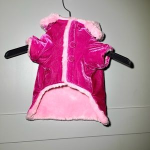Isaac Mizrahi velour dog coat size medium